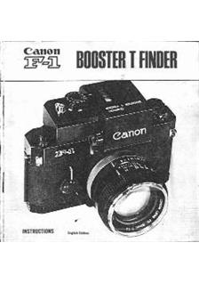 Canon Finders manual. Camera Instructions.